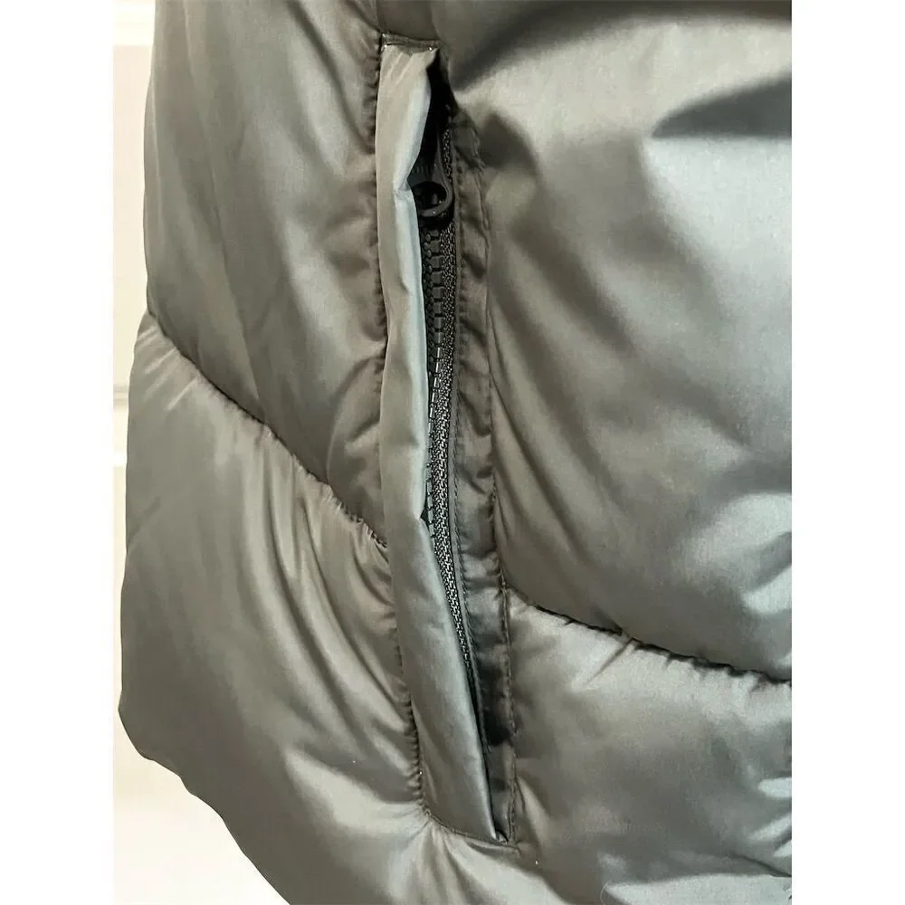 Old Navy Men's Water-Resistant Puffer Vest Olive Green M Outdoor Adventure